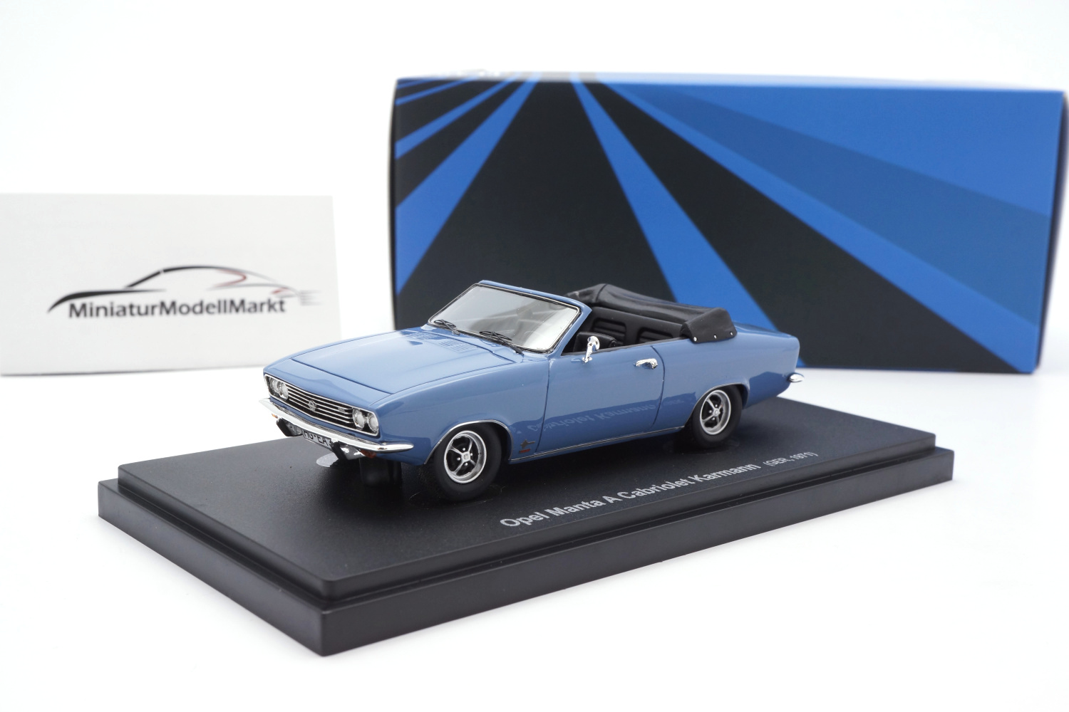 Avenue43 60086 Opel Manta A Cabriolet Karmann - blau 1:43
