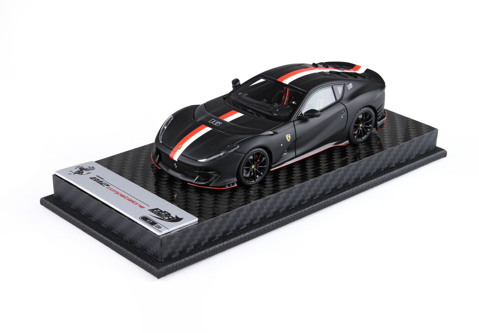 BBR BBRC284 Ferrari 812 Competizione - matt black - Charles Leclerc 1:43