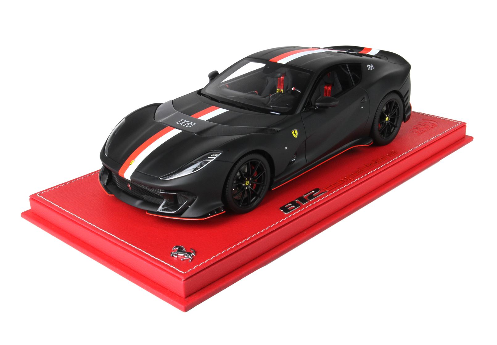 BBR P18234 Ferrari 812 Competizione - matt black - C. Leclerc #16 1:18