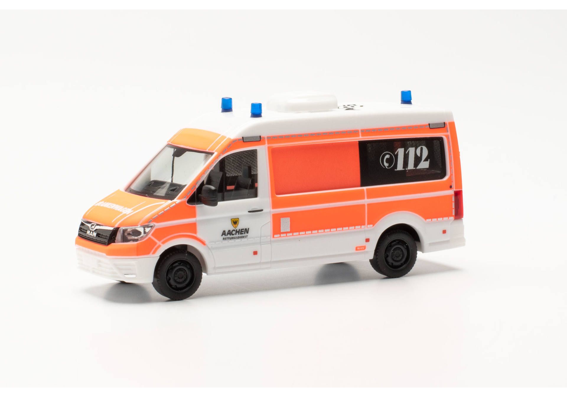 Herpa 096652 MAN TGE Bus HD Rettungsdienst Aachen 1:87