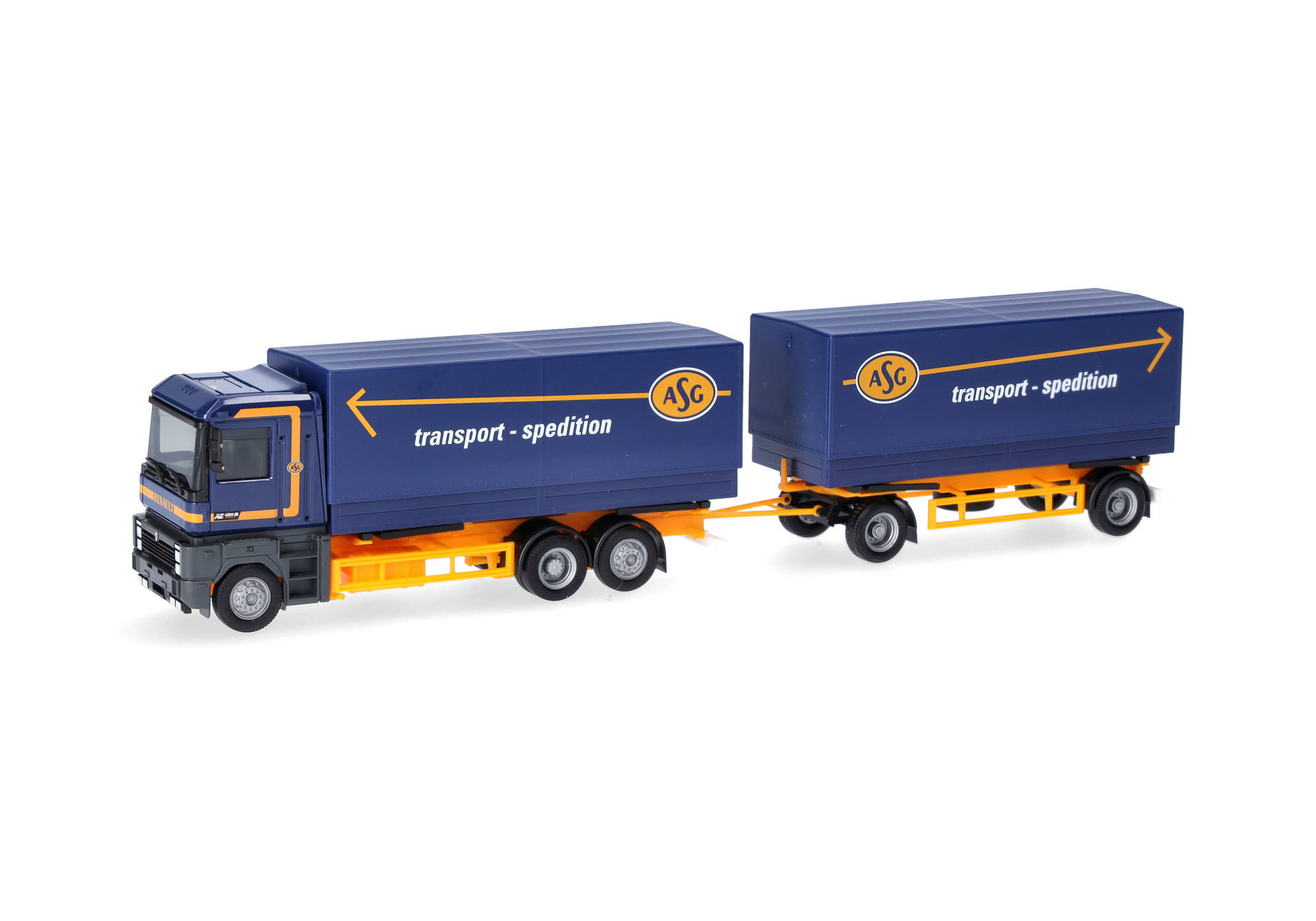 Herpa 320160 Renault AE Wechselpritschen/planen-Hängerzug 