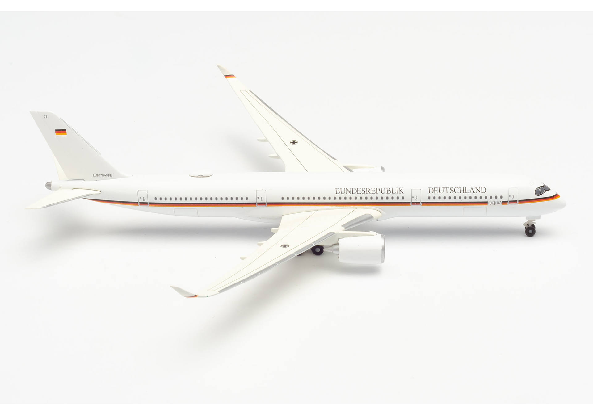 Herpa 534468 Luftwaffe Flugbereitschaft Airbus A350-900 10+03 1:500