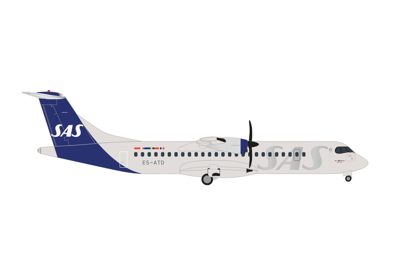 Herpa 535472 SAS Scandinavian Airlines ATR-72-600 ES-ATD Skjalm Viking 1:500