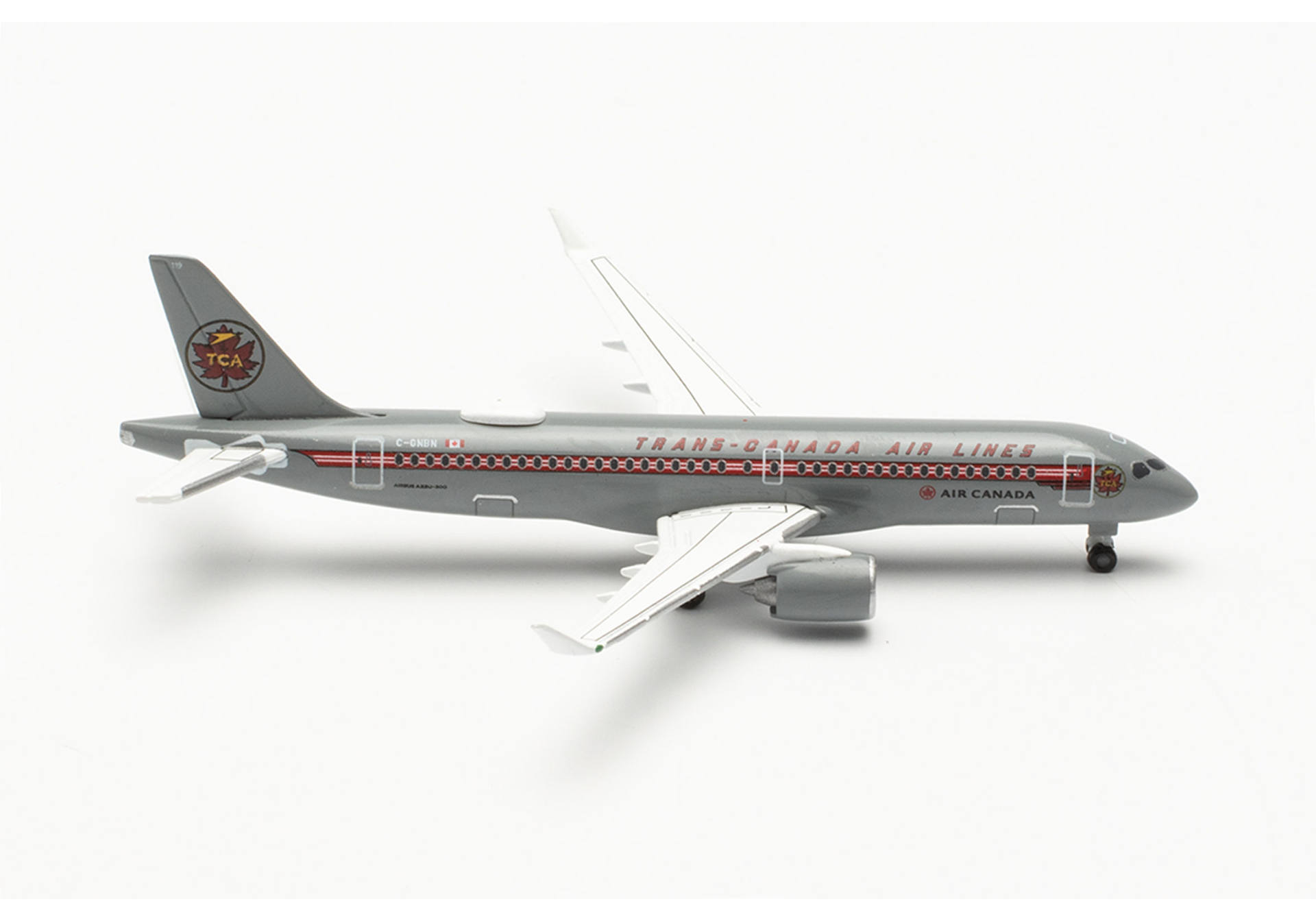 Herpa 536158 Air Canada Airbus A220-300 Trans Canada Air Lines retro 1:500