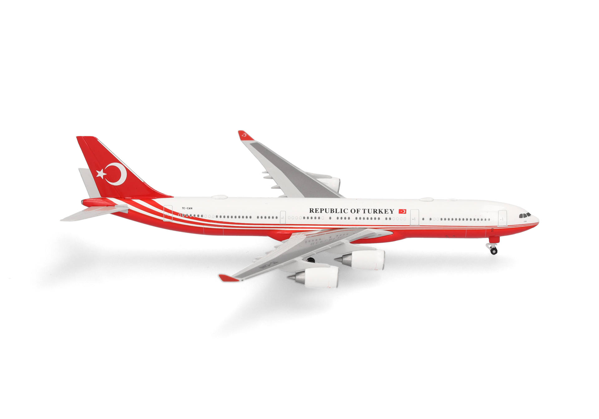 Herpa 538930 Turkey Government Airbus A340-500 - TC-CAN 1:500
