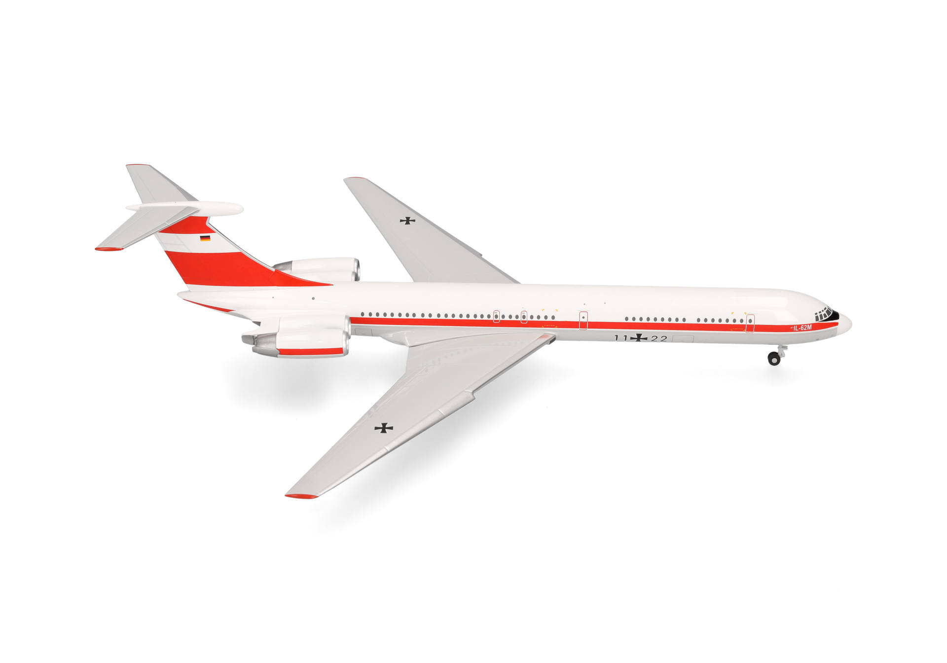 Herpa 573412 Luftwaffe Flugbereitschaft Ilyushin IL-62M - 11+22 1:200