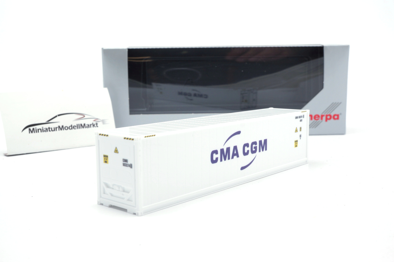 Herpa 960267 40ft Reefer Highcube Container CMA-CGM (40 Ft Container) 1:87