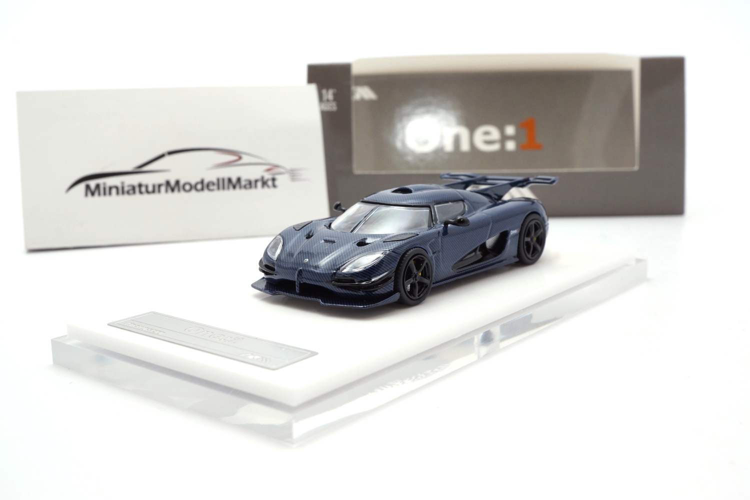 HKM one-01 Koenigsegg One:1 - Carbon/Blue 1:64