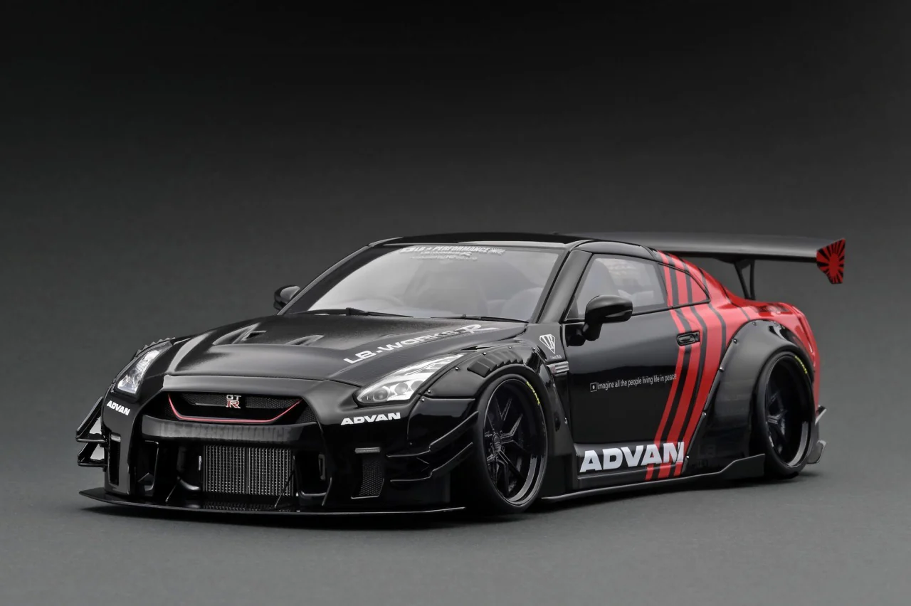 Ignition Model IG2345 LB-WORKS Nissan GT-R (R35) type 2 - Black/Red 1:18