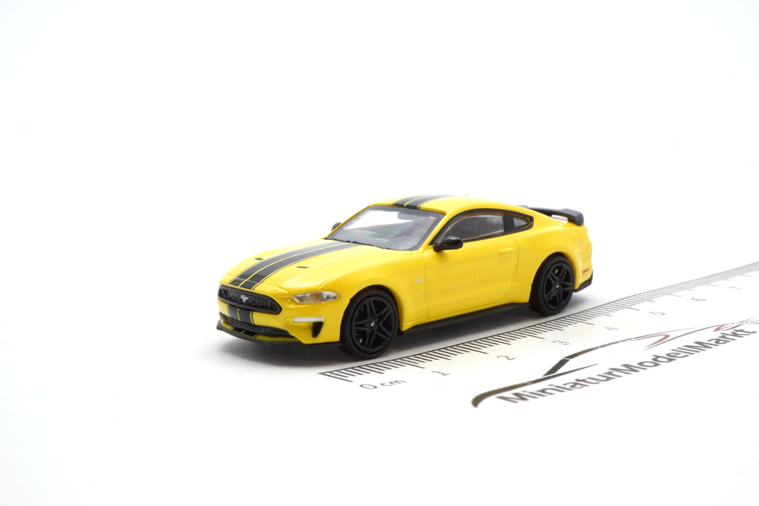 Minichamps 870087027 Ford Mustang - Gelb/Schwarz - 2018 1:87