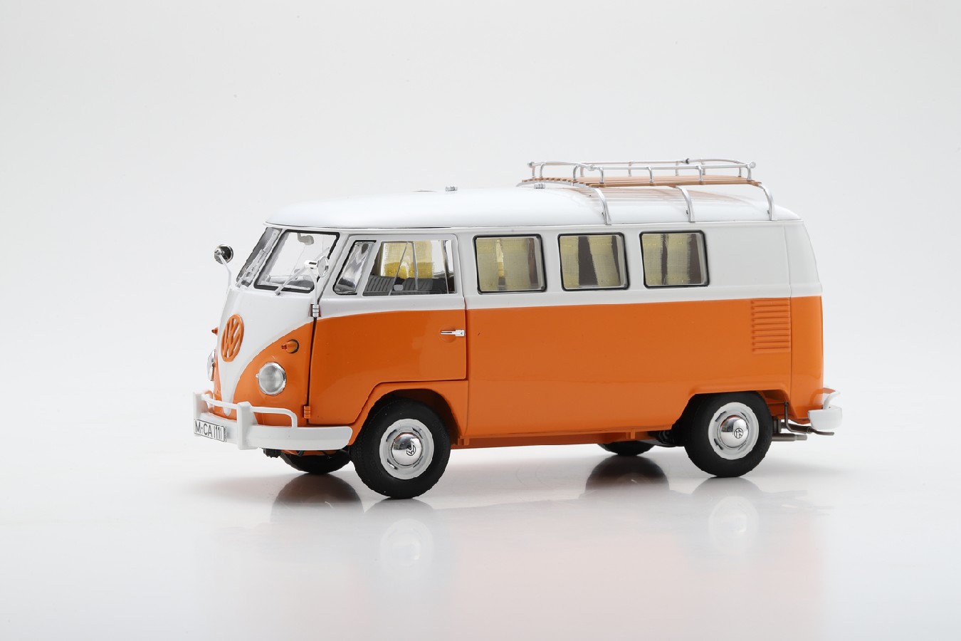 Schuco 451180006 VW T1 Camper - Orange/Weiß 1:18