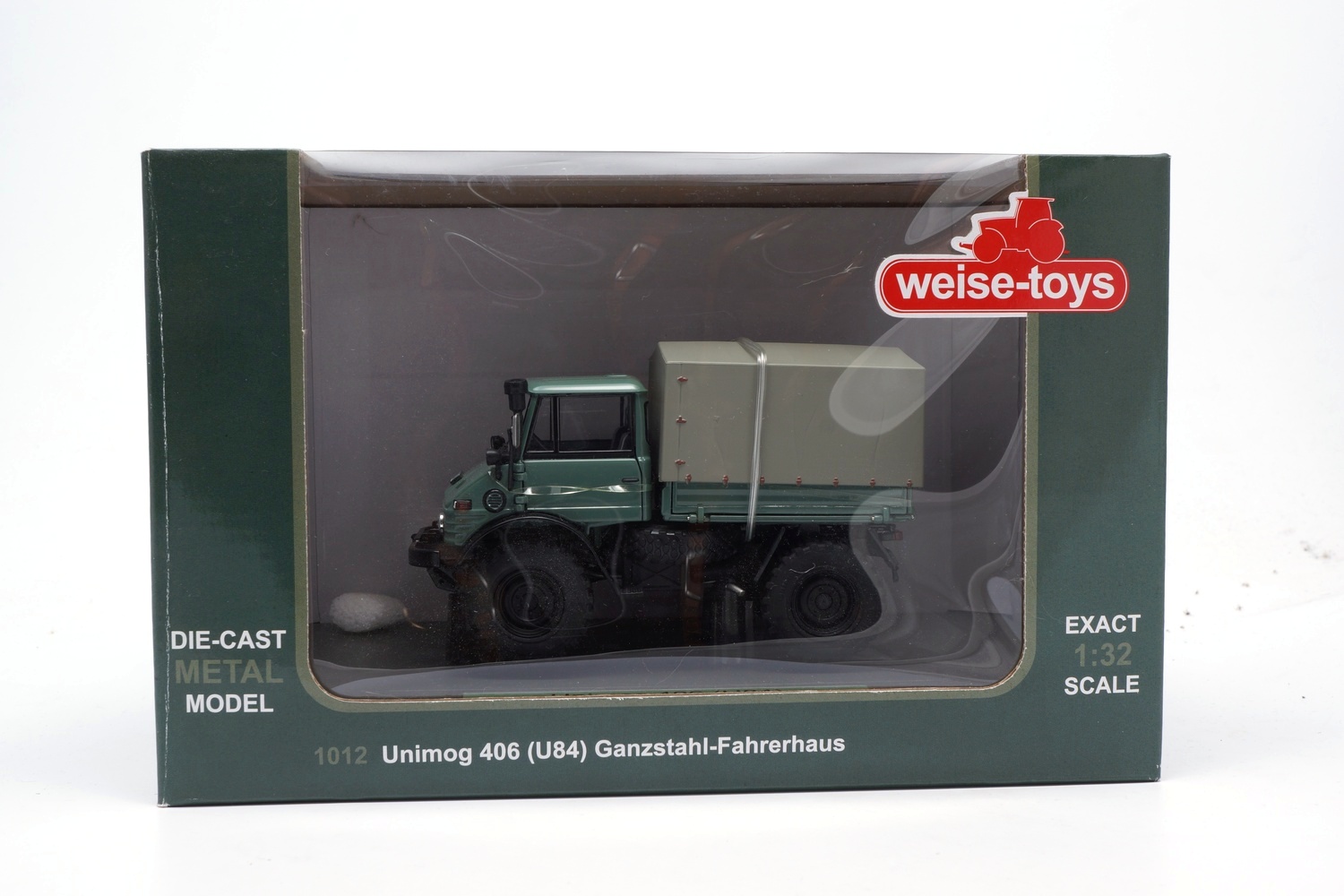 weise-toys 1012 Mercedes Unimog 406 (U84) - mit Fahrerhaus und Plane 1:32