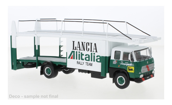 IXO IXOTRU038 Fiat 673 Racing Transporter - grün , weiss - Alitalia 1:43