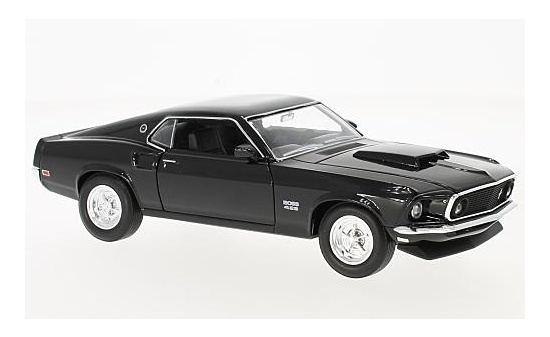 Welly WEL24067W-BLACK Ford Mustang Boss 429 - schwarz 1:24