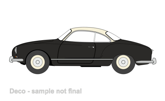 Oxford OXF76KG002 VW Karmann Ghia - schwarz , weiss 1:76