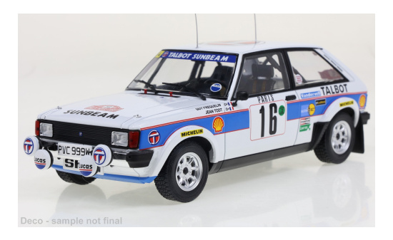 IXO IXO24RAL023A Talbot Sunbeam Lotus - Rally Monte Carlo - G.Frequelin - J.Todt 1:24