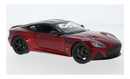 Welly WEL24095W-RED Aston Martin DBS Superleggera - dunkelrot (Metallic) , schwarz - Vorbestellung 1:24