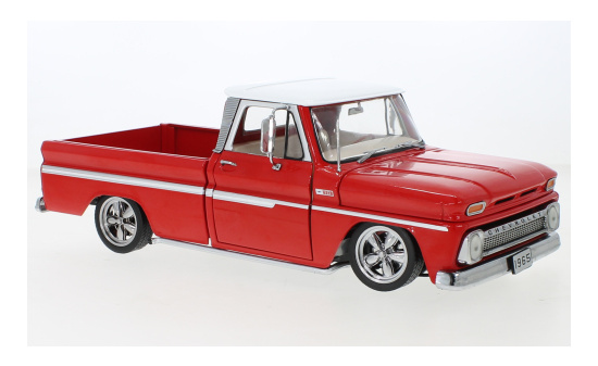 Sun Star SUN1365 Chevrolet C-10 Stepside Pick Up Low Rider - rot 1:18