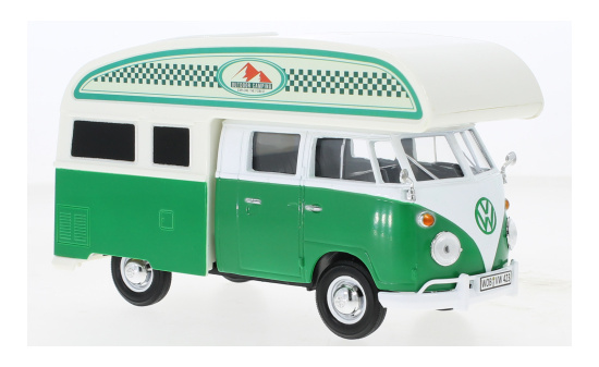 Motormax MOM79592 VW T1 DoKa Camper - weiss , grün - Outdoor Camping - Vorbestellung 1:24