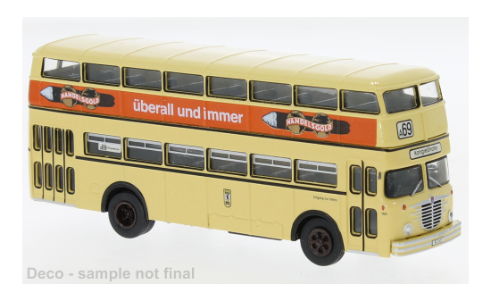 Brekina BRE61256 Büssing D2U Doppeldecker - BVG - Handelsgold 1:87