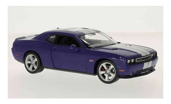 Welly WEL24049W-PURPLE Dodge Challenger SRT - lila , silber 1:24