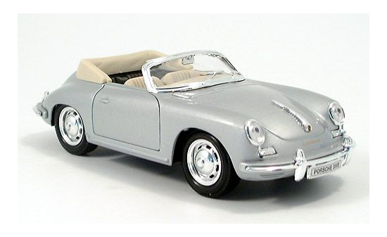 Welly WEL29390W-SILVER Porsche 356 B Cabriolet - silber 1:24