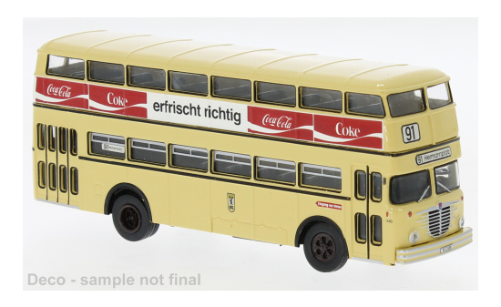 Brekina BRE61260 Büssing D2U Doppeldecker - BVG - braune Brause 1:87