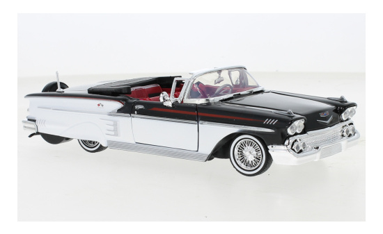 Motormax MOM79025 Chevrolet Impala Convertible - schwarz , weiss - Vorbestellung 1:24