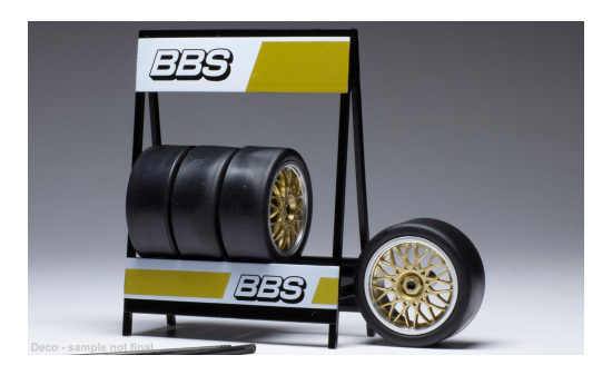 IXO IXO18SET017W Zubehör Räderset: BBS Motorsport - silber , gold 1:18