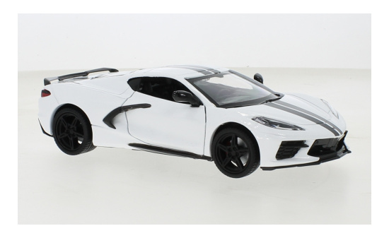 Motormax MOM79360White Chevrolet Corvette C8 Stingray - weiss 1:24