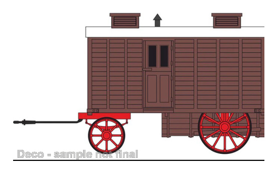 Oxford OXF76LW005 Anhänger Living Wagon - braun - Vorbestellung 1:76