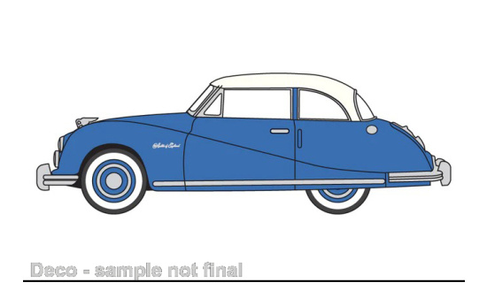 Oxford OXF76ATL006 Austin Atlantic Coupe - blau (Metallic) , hellbeige - Vorbestellung 1:76