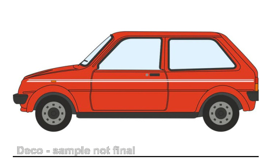 Oxford OXF76MET001 Austin Mini Metro - rot - Vorbestellung 1:76