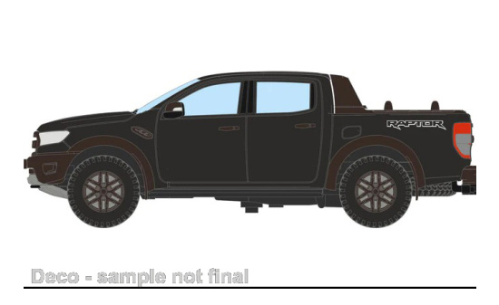 Oxford OXF76FR001 Ford Ranger Raptor - schwarz (Metallic) 1:76