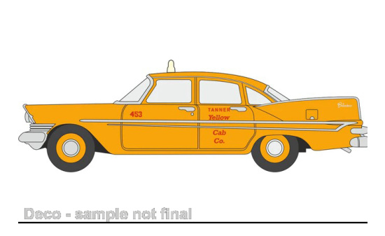 Oxford OXF87PS59002 Plymouth Belvedere - Tanner Yellow Cab Co. Kalifornien - Vorbestellung 1:87