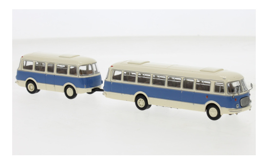 Brekina BRE58274 JZS Jelcz 043 Bus mit PA 01 - hellbeige , blau 1:87