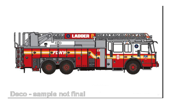 PCX87 PCX870693 Ferrara Ultra, FDNY - Manhattan, Ladder 8 (Tribeca), 2013 1:87