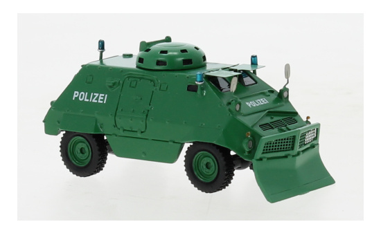 BoS-Models BOS87832 Thyssen UR-416 mit Räumschaufel - grün - Polizei (D) 1:87