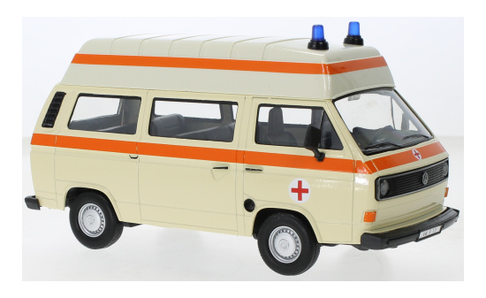 Motormax MOM79595 VW T3 Hochdach - beige , orange - Ambulanz - Vorbestellung 1:24