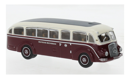 Brekina BRE52432 Mercedes LO 3500 - dunkelrot , weiss - Deutsche Reichsbahn 1:87