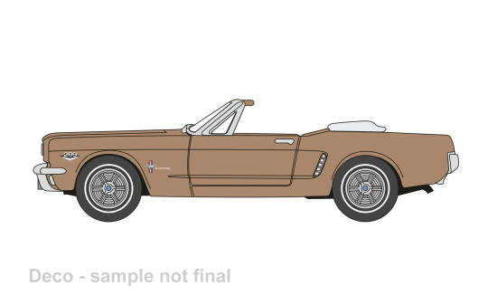 Oxford OXF87MU65007 Ford Mustang Convertible - dunkelbeige (Metallic) - Vorbestellung 1:87