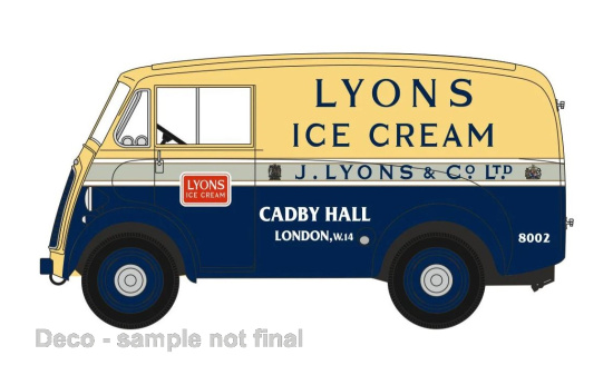 Oxford OXF76MJ013 Morris J Van - Lyons Ice Cream - Vorbestellung 1:76