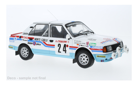 IXO 18RMC15622 Skoda 130 L, No.24, Rallye WM, Rally Monte Carlo , J.Haugland/P.Vegel, 1987 1:18