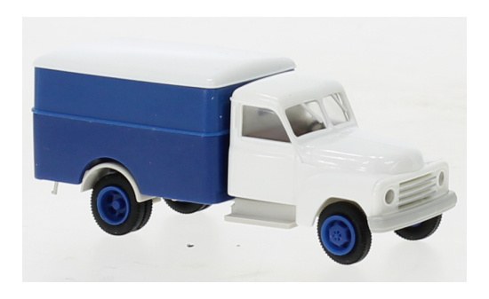 Brekina BRE37148 Hanomag L 28 Koffer - weiss , blau 1:87