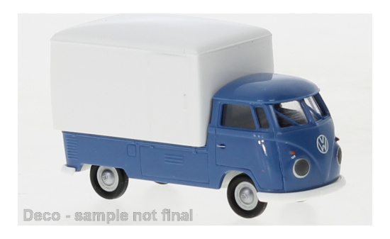 Brekina BRE32857 VW T1b Großraum-Koffer - blau , weiss 1:87