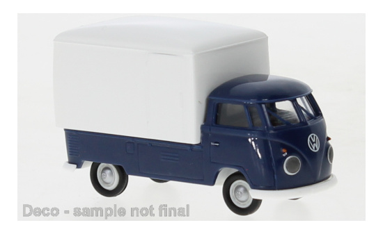 Brekina BRE32856 VW T1b Großraum-Koffer - dunkelblau , weiss 1:87