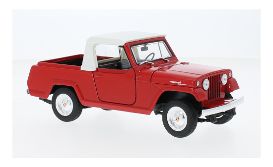 Welly WEL24117RED Jeep Jeepster Commando Pick Up - rot 1:24