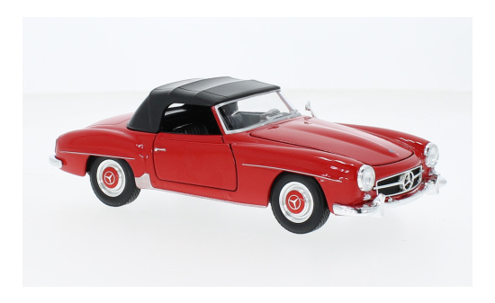 Welly WEL24118H-RED Mercedes 190 SL (W121) - rot , schwarz 1:24