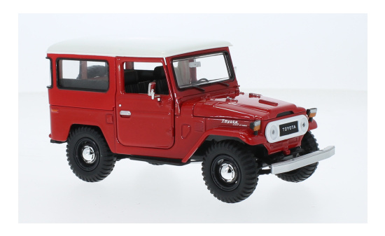 Motormax MOM79323RED Toyota FJ40 Hardtop Land Cruiser - rot , weiss - Vorbestellung 1:24