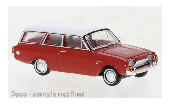 Brekina BRE19476 Ford Taunus P3 Turnier - rot , weiss - Vorbestellung 1:87